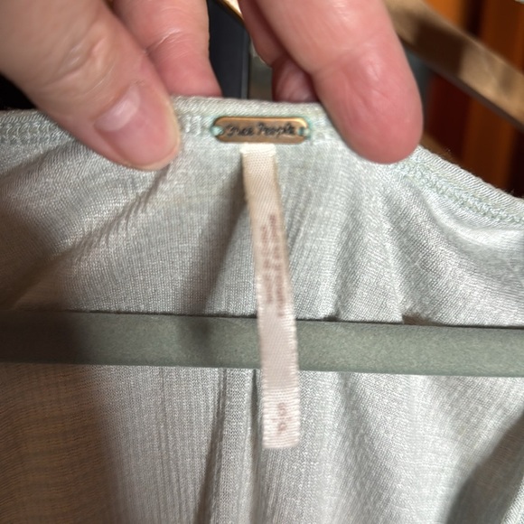 Free People Bondi Waffle Knit Tank Top Seafoam Green Size Small Oversized - Picture 8 of 11